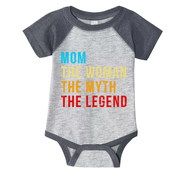 Mom The Woman The Myth The Legend Infant Baby Jersey Bodysuit