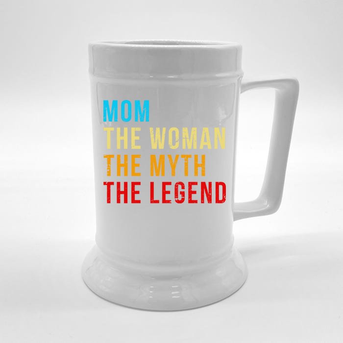 Mom The Woman The Myth The Legend Front & Back Beer Stein