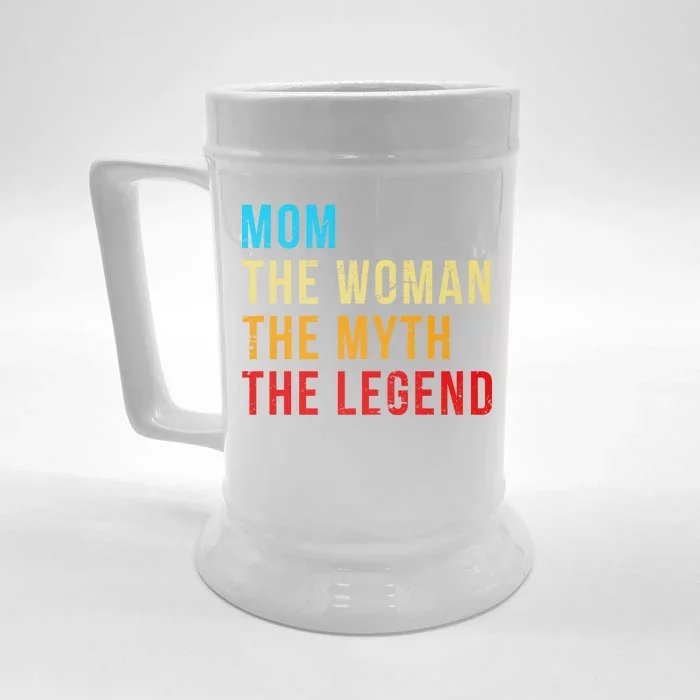 Mom The Woman The Myth The Legend Front & Back Beer Stein