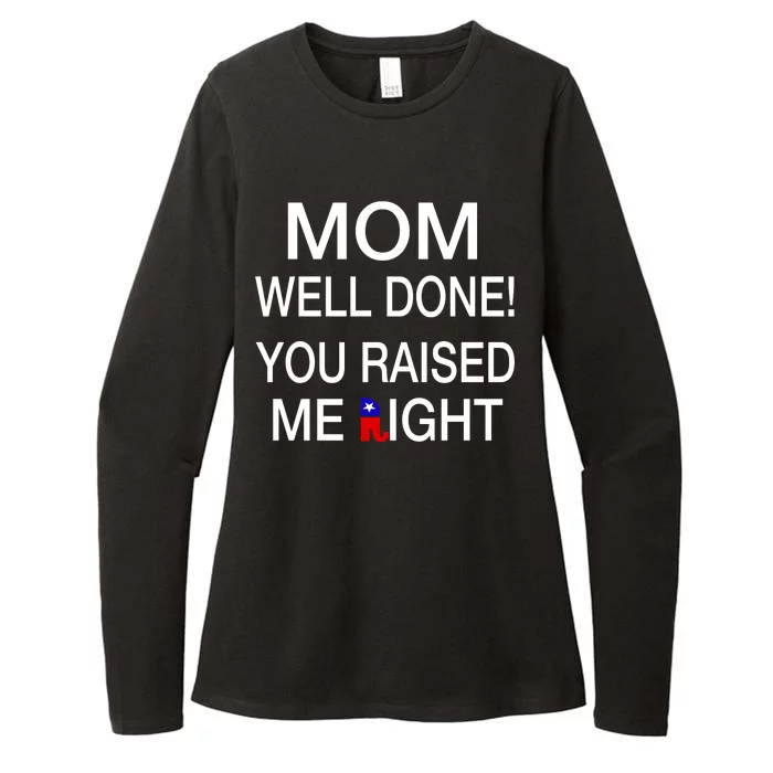 Mom Well Done! You Raised Me Right Womens CVC Long Sleeve Shirt