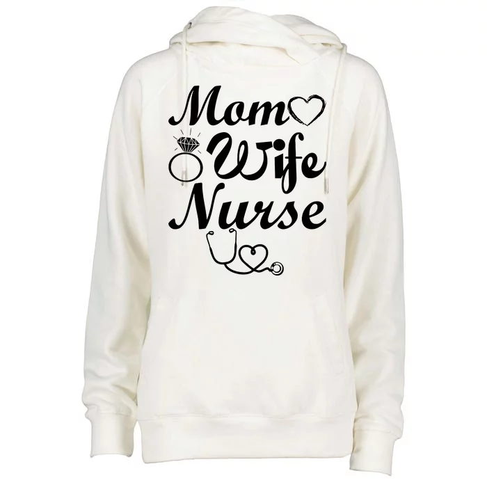 Mom Wife Nurse Womens Funnel Neck Pullover Hood