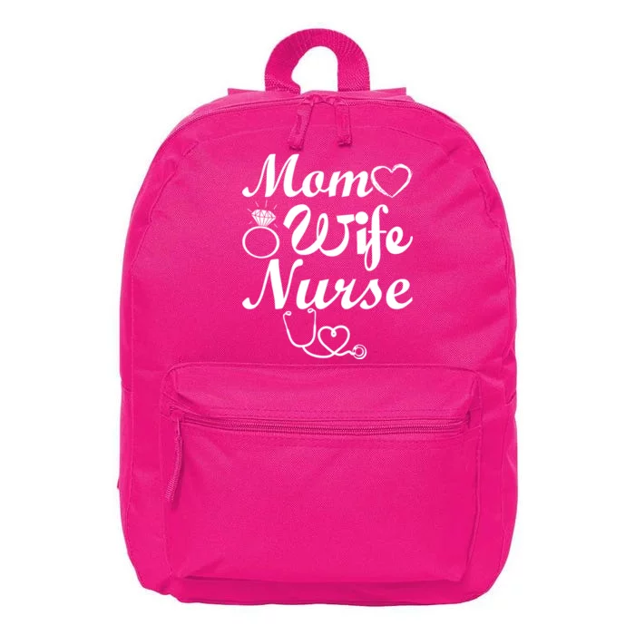 Mom Wife Nurse 16 in Basic Backpack