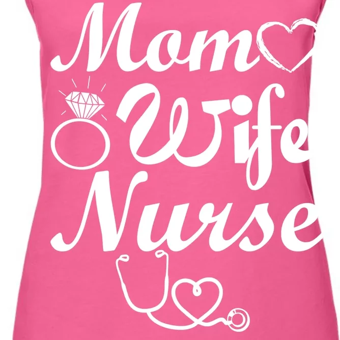 Mom Wife Nurse Women's Racerback Tank