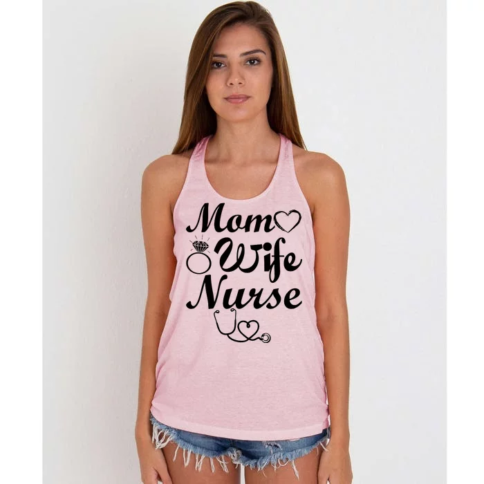 Mom Wife Nurse Women's Knotted Racerback Tank