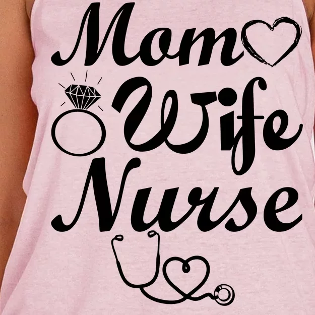 Mom Wife Nurse Women's Knotted Racerback Tank