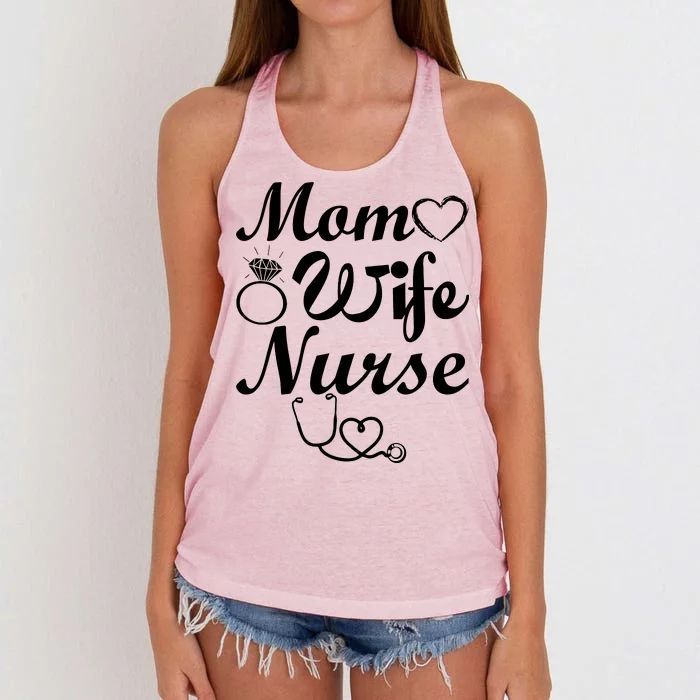 Mom Wife Nurse Women's Knotted Racerback Tank