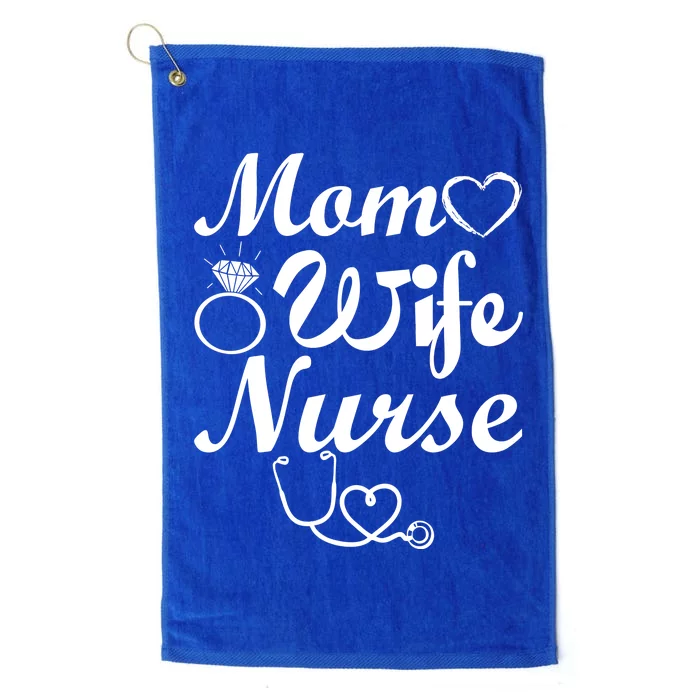 Mom Wife Nurse Platinum Collection Golf Towel