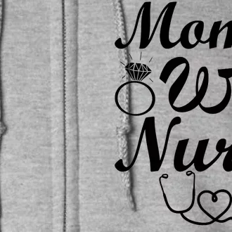 Mom Wife Nurse Full Zip Hoodie