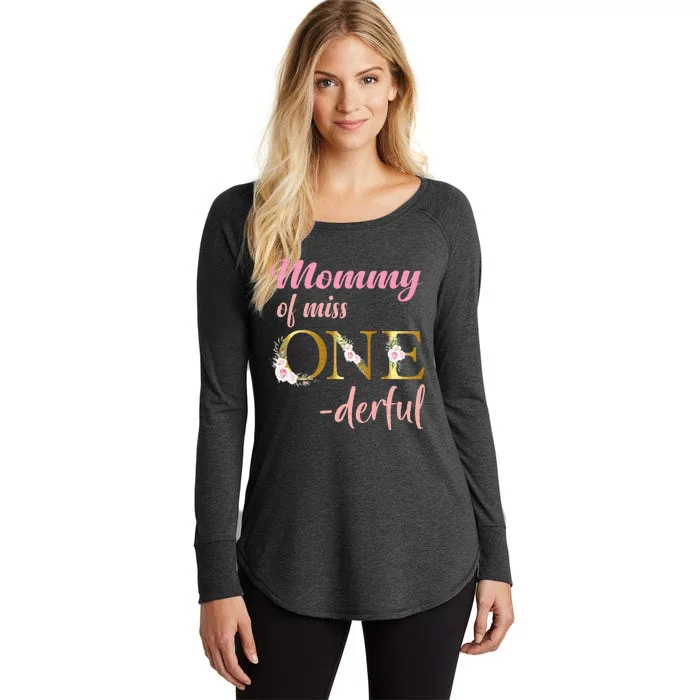 Mommy Of Miss One Derful 1st Birthday Girl 1st Birthday Women's Perfect Tri Tunic Long Sleeve Shirt