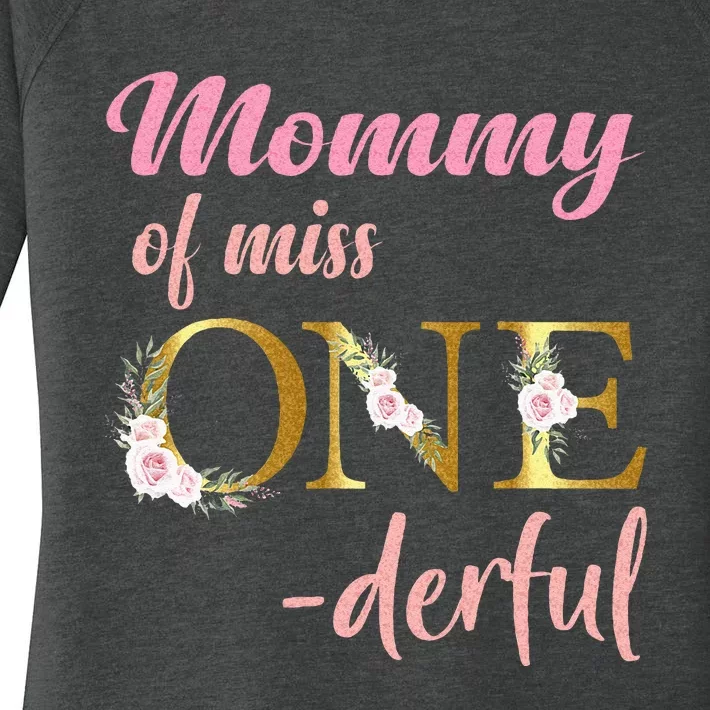 Mommy Of Miss One Derful 1st Birthday Girl 1st Birthday Women's Perfect Tri Tunic Long Sleeve Shirt