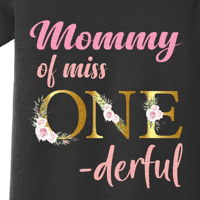 Mommy Of Miss One Derful 1st Birthday Girl 1st Birthday Baby Bodysuit