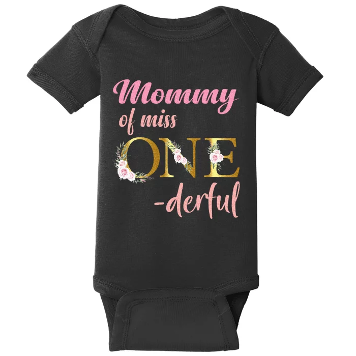 Mommy Of Miss One Derful 1st Birthday Girl 1st Birthday Baby Bodysuit