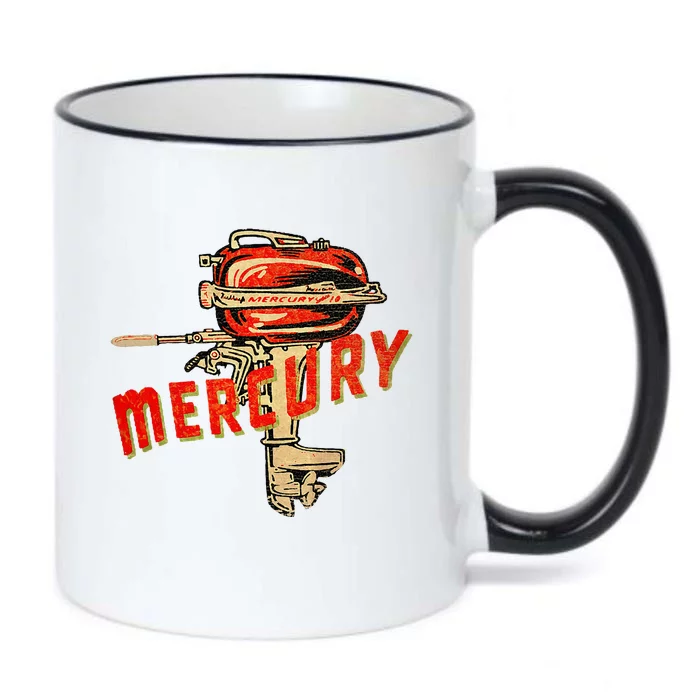 Mercury Outboard Motor Black Color Changing Mug