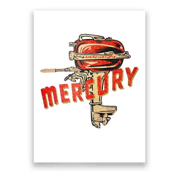 Mercury Outboard Motor Poster