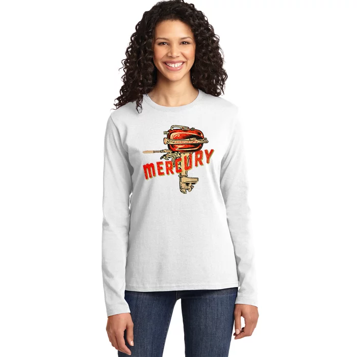 Mercury Outboard Motor Ladies Long Sleeve Shirt