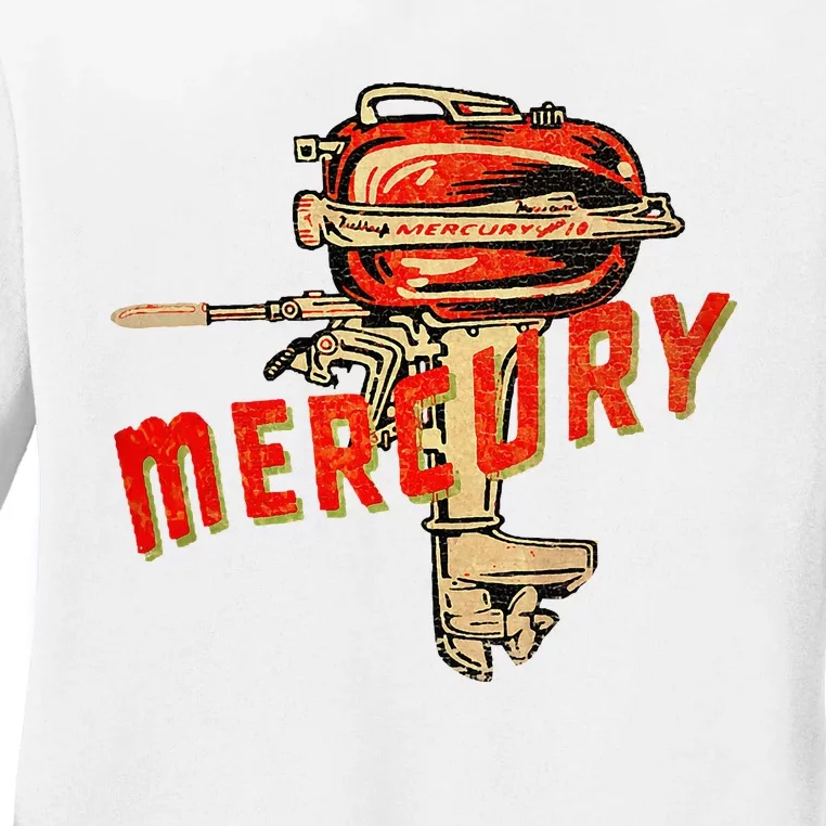 Mercury Outboard Motor Ladies Long Sleeve Shirt