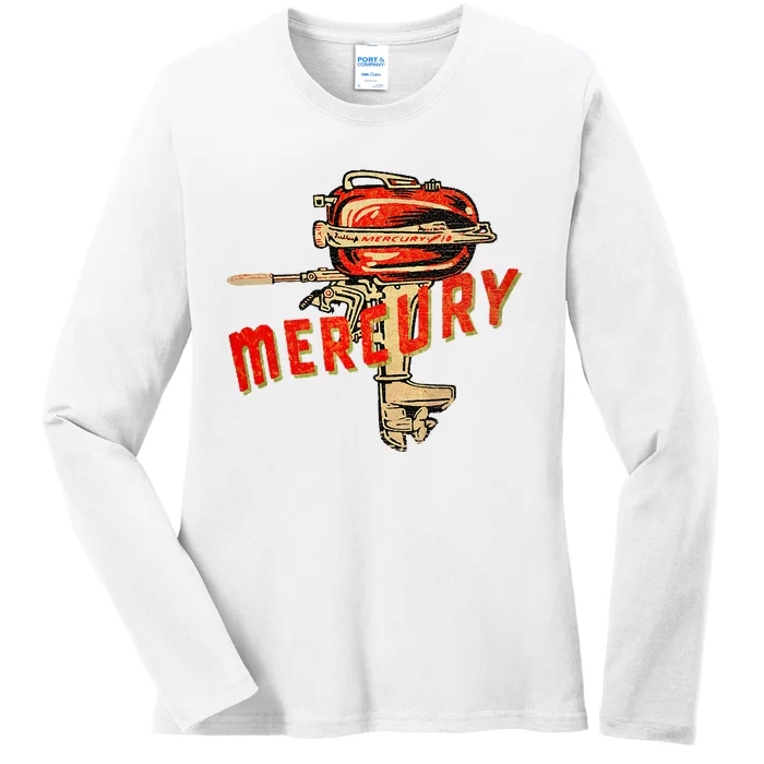 Mercury Outboard Motor Ladies Long Sleeve Shirt