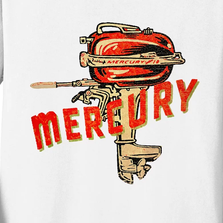 Mercury Outboard Motor Kids Long Sleeve Shirt