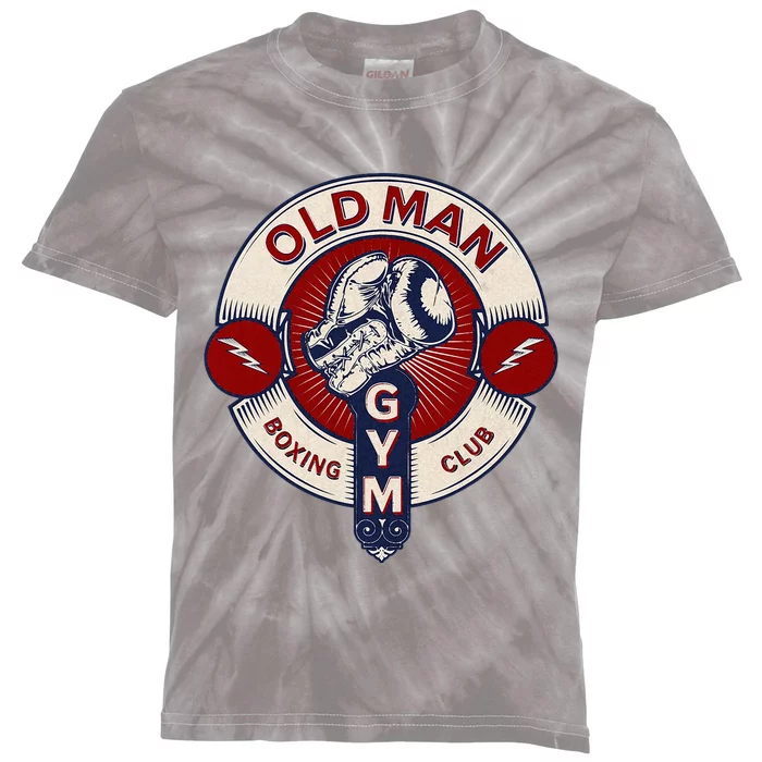 Mma Old Man Boxing Club Combat Kids Tie-Dye T-Shirt