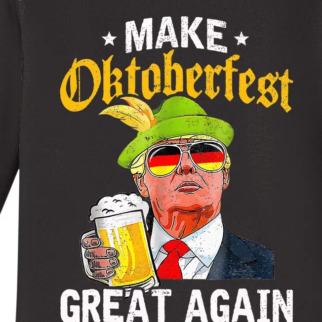 Munich Oktoberfest Make October Fest Great Again Usa Baby Long Sleeve Bodysuit