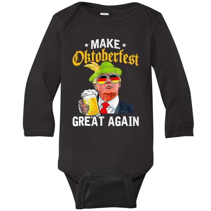 Munich Oktoberfest Make October Fest Great Again Usa Baby Long Sleeve Bodysuit