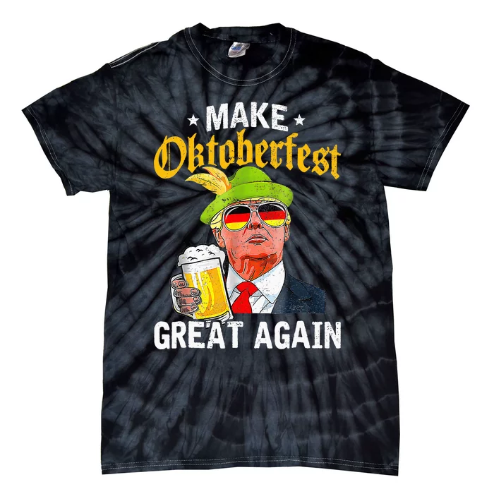 Munich Oktoberfest Make October Fest Great Again Usa Tie-Dye T-Shirt