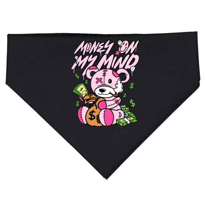 Money On My Mind Cool Bear Gang Swag Team Matching Sneaker Gift Idea Trending USA-Made Doggie Bandana