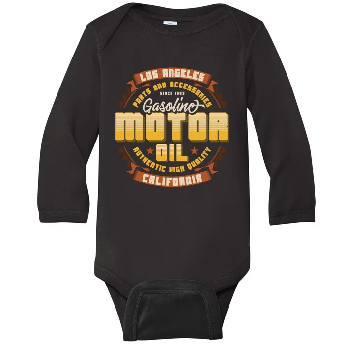 Motor Oil Baby Long Sleeve Bodysuit