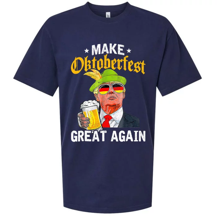 Munich Oktoberfest Make October Fest Great Again Usa Sueded Cloud Jersey T-Shirt