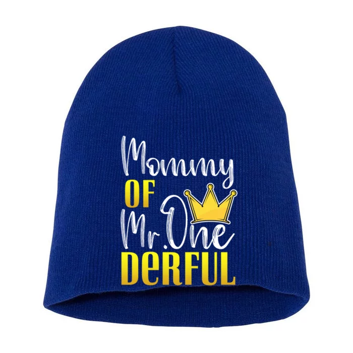 Mommy Of Mr Onederful 1st Birthday First Dad Matching Family Meaningful Gift Short Acrylic Beanie