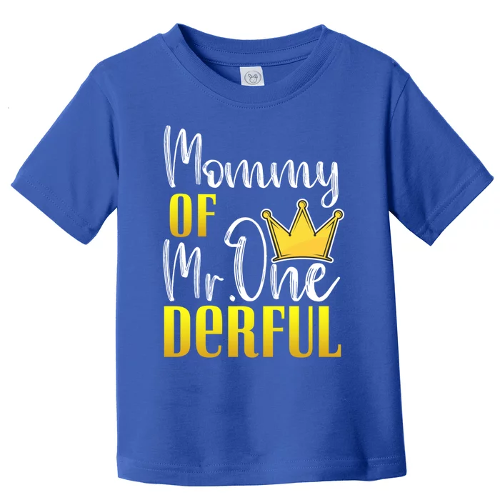 Mommy Of Mr Onederful 1st Birthday First Dad Matching Family Cute Gift Toddler T-Shirt