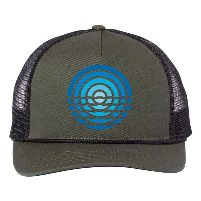 Moonrise Ocean Retro Rope Trucker Hat Cap