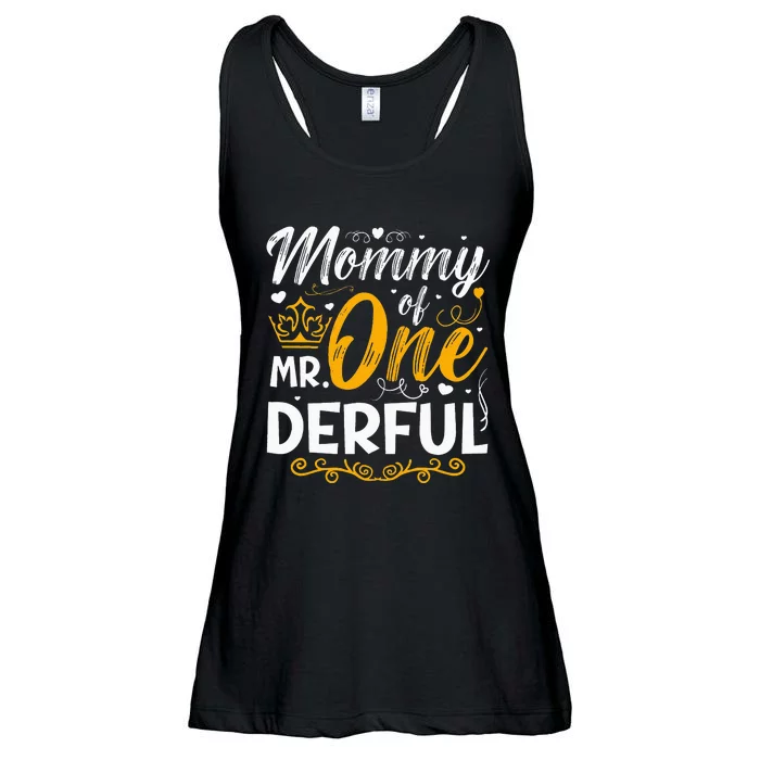 Mommy Of Mr One Derful Party Matching Family 1st Birthday Ladies Essential Flowy Tank