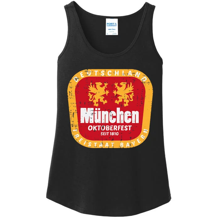 Munchen Oktoberfest Munich Bavarian Germany Ladies Essential Tank