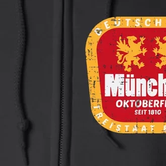 Munchen Oktoberfest Munich Bavarian Germany Full Zip Hoodie