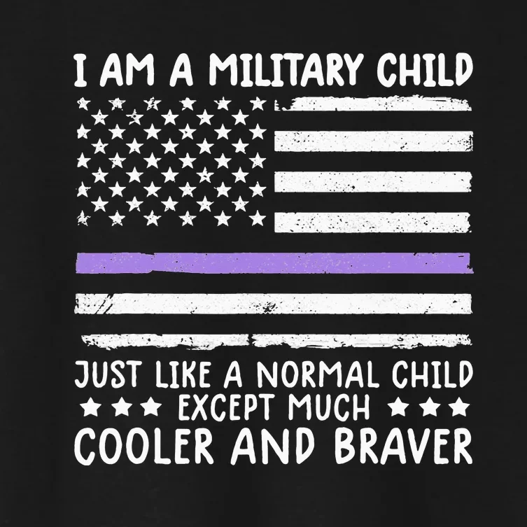 Month Of Military Strong I Am A Military Child Army Women's Crop Top Tee