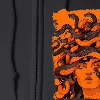 Medusa Orange Full Zip Hoodie