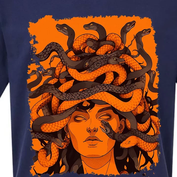 Medusa Orange Sueded Cloud Jersey T-Shirt