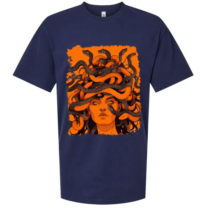 Medusa Orange Sueded Cloud Jersey T-Shirt