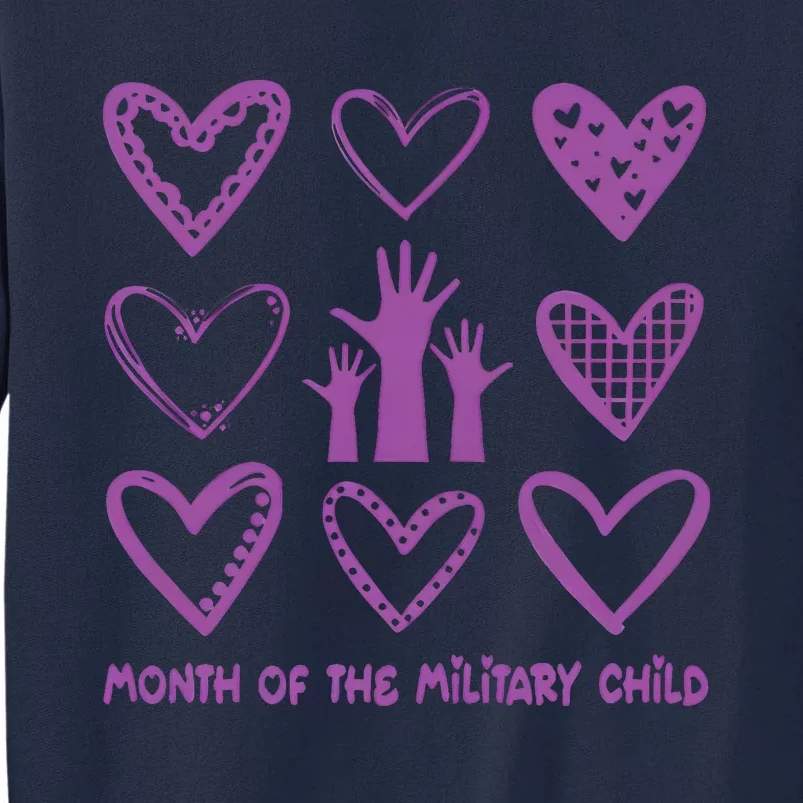 Month Of Military Child Military Child Awareness Tall Sweatshirt