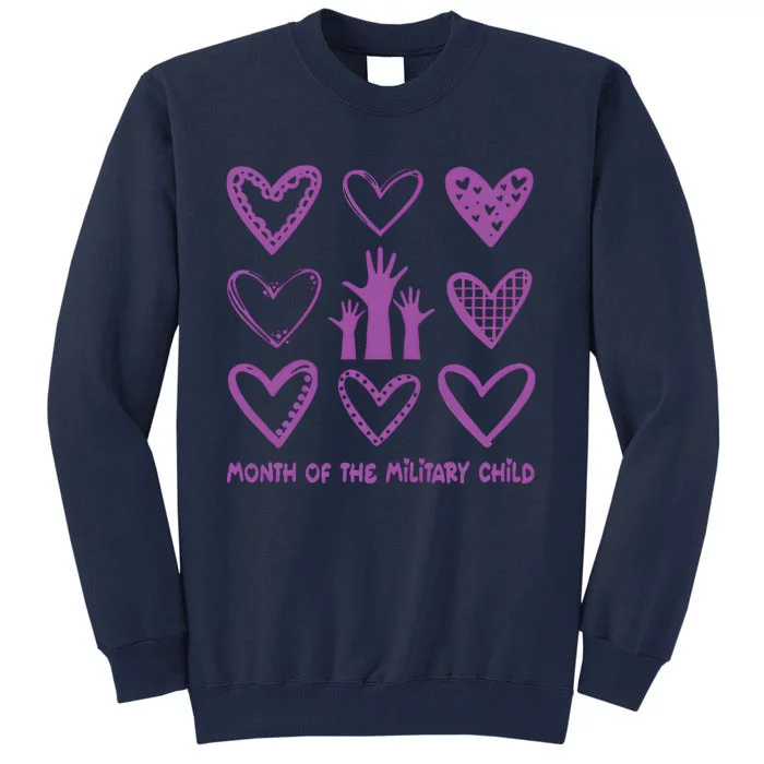 Month Of Military Child Military Child Awareness Tall Sweatshirt