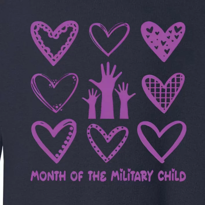 Month Of Military Child Military Child Awareness Toddler Sweatshirt