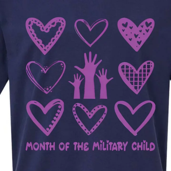 Month Of Military Child Military Child Awareness Sueded Cloud Jersey T-Shirt