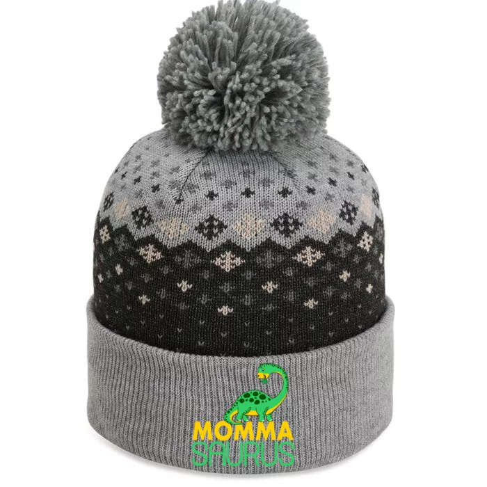 Momma Saurus Mommasaurus Dinosaur Cute Mom The Baniff Cuffed Pom Beanie