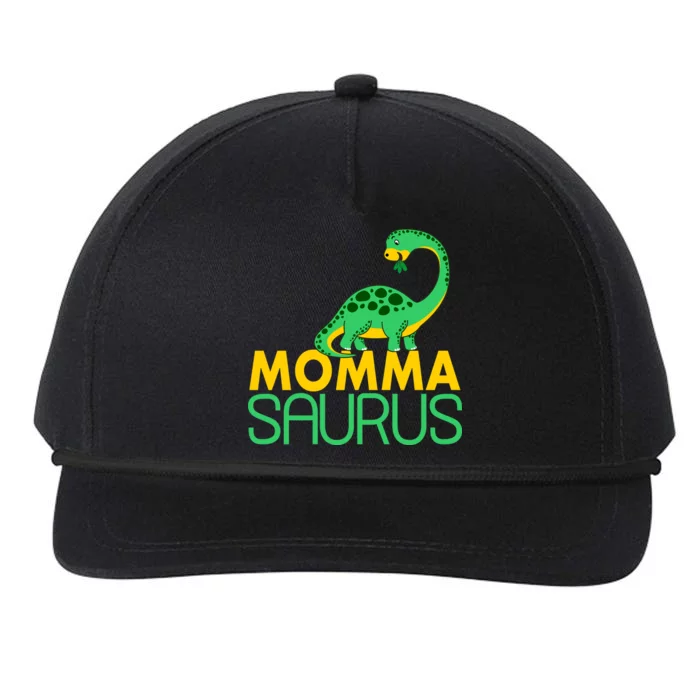 Momma Saurus Mommasaurus Dinosaur Cute Mom Snapback Five-Panel Rope Hat