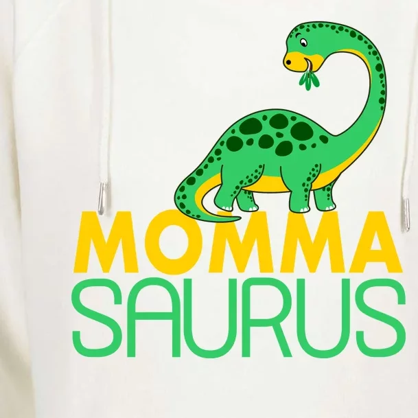 Momma Saurus Mommasaurus Dinosaur Cute Mom Womens Funnel Neck Pullover Hood