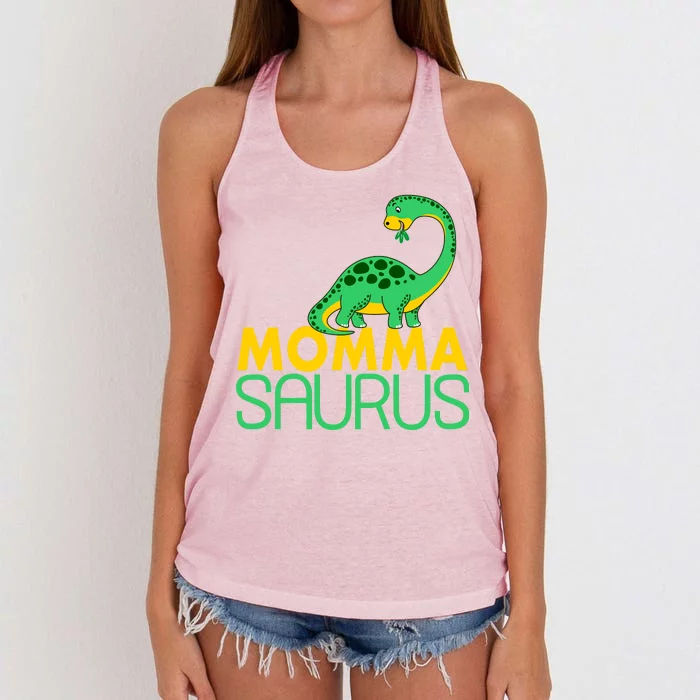 Momma Saurus Mommasaurus Dinosaur Cute Mom Women's Knotted Racerback Tank