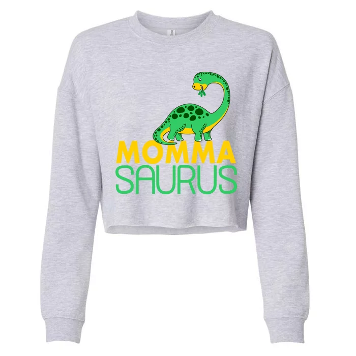 Momma Saurus Mommasaurus Dinosaur Cute Mom Cropped Pullover Crew