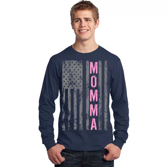 Momma Vintage USA Flag Tall Long Sleeve T-Shirt