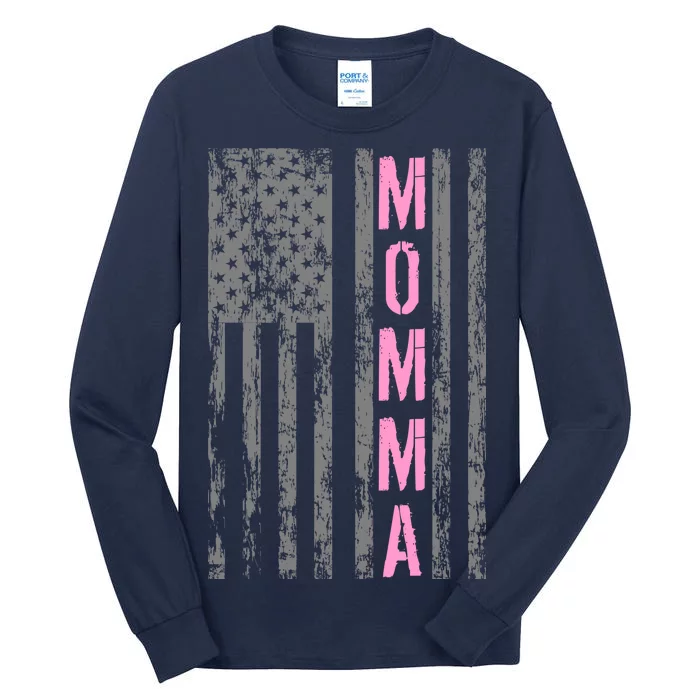 Momma Vintage USA Flag Tall Long Sleeve T-Shirt